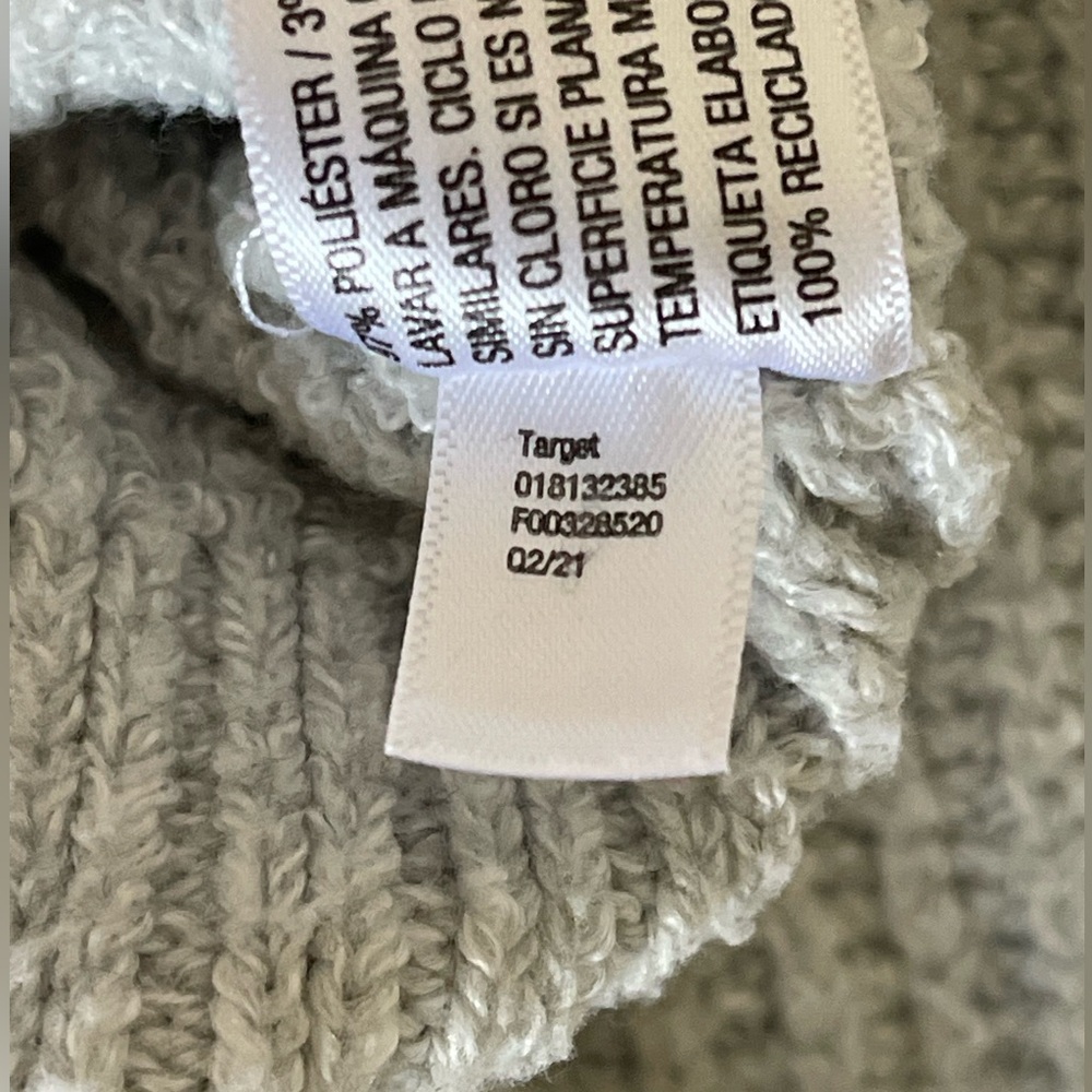 A New Day Light Gray Ribbed Sweater XXL Soft Stretch Puffed Shoulder Clean Girl - Picture 6 of 11